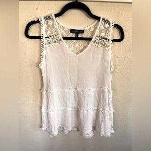 Lace trimmed tank top